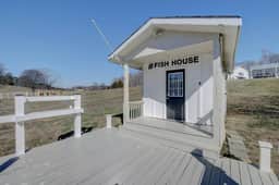 Tiny FishHouse on a Catfish Pond and Fluffy Cows - Image 2